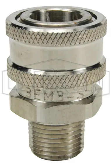 e series straight through male threaded coupler quick disconnects