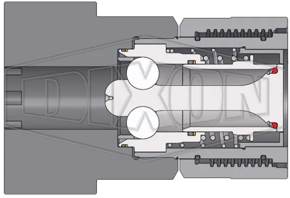 VEP Series Flange Pad Coupler cutaway cad