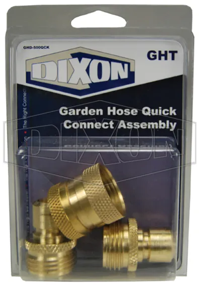 garden hose display quick connect assembly