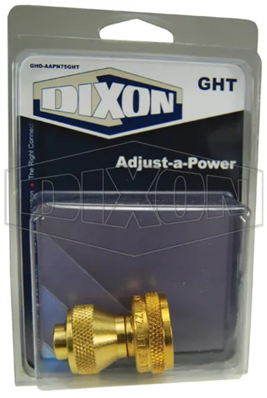 garden hose display adjust a power nozzle