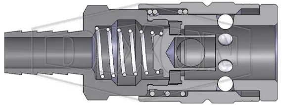 pneumatic manual standard hose bard coupler