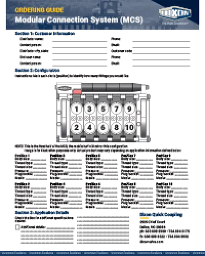 Modular Connection System (MCS) Ordering Guide