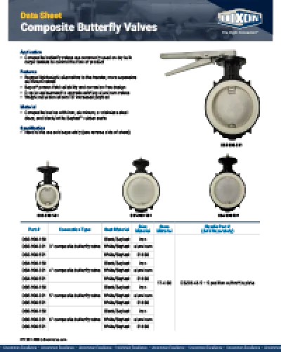 Data Sheet: Composite Butterfly Valves