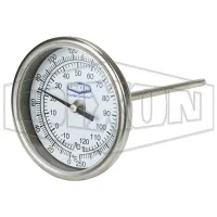 Model 30 Bi-Metal Back Connected 3" Face Thermometer