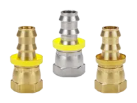 Female 45°SAE/37°JIC Swivel x Push-on Hose Barb