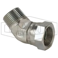45° Male NPTF x Female NPSM Swivel Nut Elbow