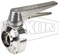 B5107-butterfly-weld-end-valve-with-trigger-handle-top-view