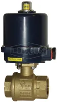 electrically actuated brass ball valve