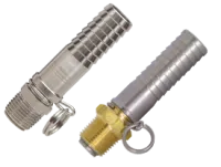 straight swivel x hose shank connector for spray gun