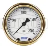 Brass Liquid Filled Center Back Mount Gauge