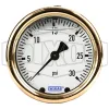 Brass Liquid Filled Center Back Mount Gauge