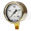 Brass Liquid Filled Lower Mount Gauge