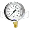 Brass Liquid Filled Lower Mount Gauge