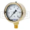 Brass Liquid Filled Lower Mount Gauge