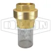 Strainer with Spring-Loaded Check Valve