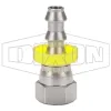 Female 45°SAE/37°JIC Swivel x Push-on Hose Barb