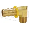 Male NPTF x Push-on Hose Barb 90° Elbow