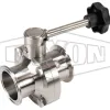 B5107-Series Butterfly Valve with Infinite Handle Clamp End