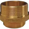 brass double male hex nipple