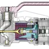 cam and groove style dry disconnect cad cutaway