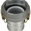 Type C couplers with abrasion resistant inserts coupler x hose shank uhmw polyethylene insert